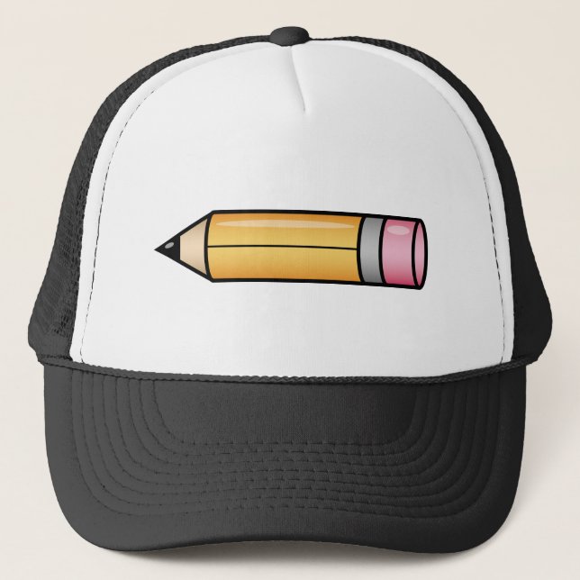 Casquette Crayon Jaune de Dessin Animé (Devant)