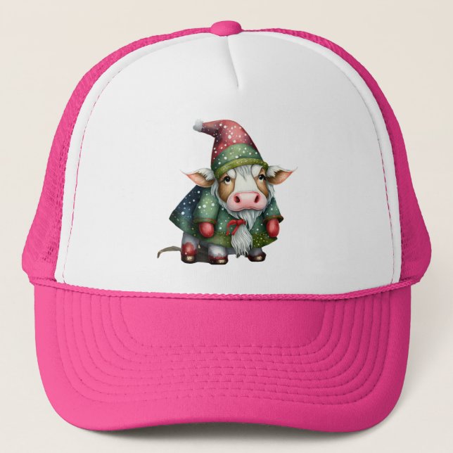 Casquette Création de gnome vache de Noël-83456 (Devant)