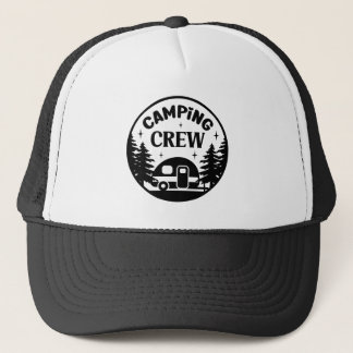 Casquette Création de mots d'équipe de camping cool