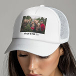 Casquette Créer votre propre Galerie de photos simple bordur<br><div class="desc">Ajoutez votre selfie ou portrait favori d'un ami. Utilisez une photo pour créer un cadeau unique et personnel. Si vous avez besoin d'ajuster les images,  cliquez sur l'outil personnaliser pour apporter des modifications.</div>