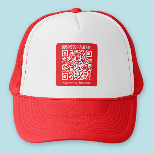 Casquette Créez instantanément votre propre code QR   Rouge 