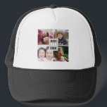 Casquette Créez votre propre collection de photos 4 Meilleur<br><div class="desc">Un cadeau spécial pour le BEST DAD EVER - Photo collage casquette personnalisé avec 4 de ses photos préférées.</div>