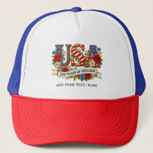 Casquette Créez Votre Propre Floral USA 250 Ans de Liberté 