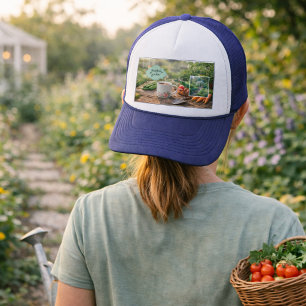 Casquette Créez votre propre photo de café avant le jardinag