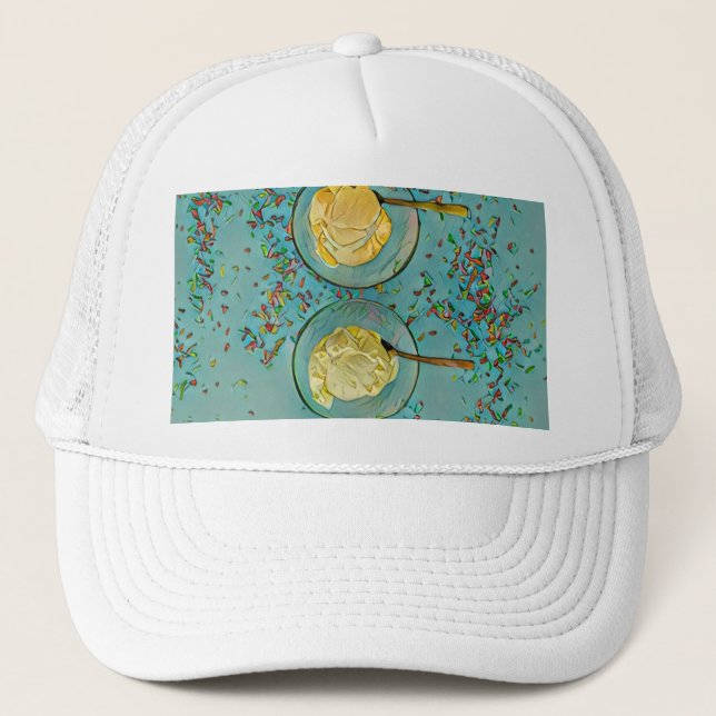 Casquette Crème glacée aux fraises (Devant)