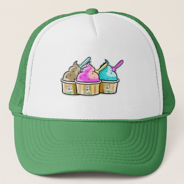 Casquette crème glacée de vache cool (Devant)