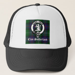 Casquette Crête et tartan de Sutherland de clan