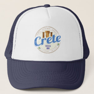Casquette Crète Île Grèce Retro Vintage Vacances Souvenir