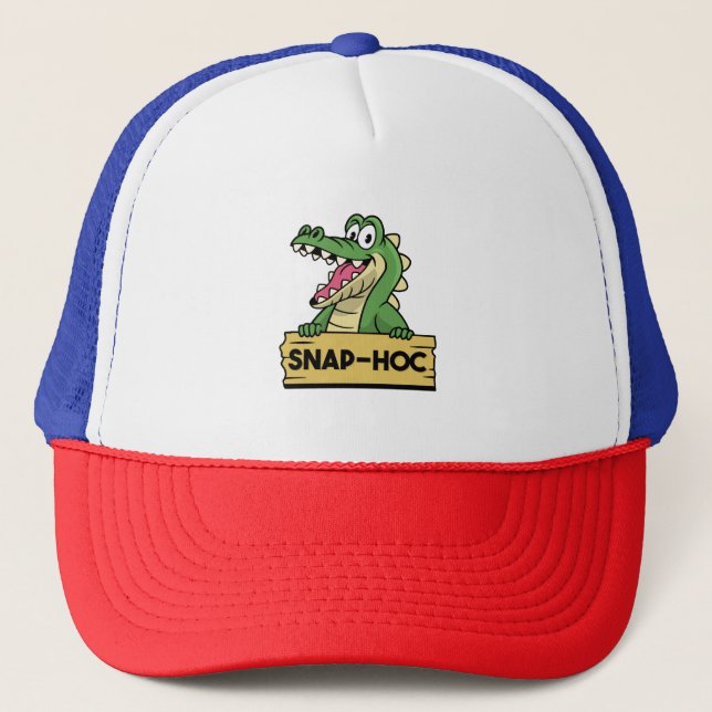 Casquette Crocodile amusant Alligator et Zookeeper (Devant)