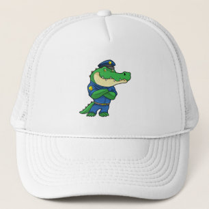 Casquette Crocodile en tant qu'officier de police en uniform