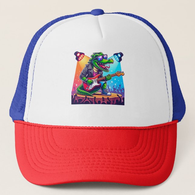 Casquette Crocodile rockstar l'art cool (Devant)