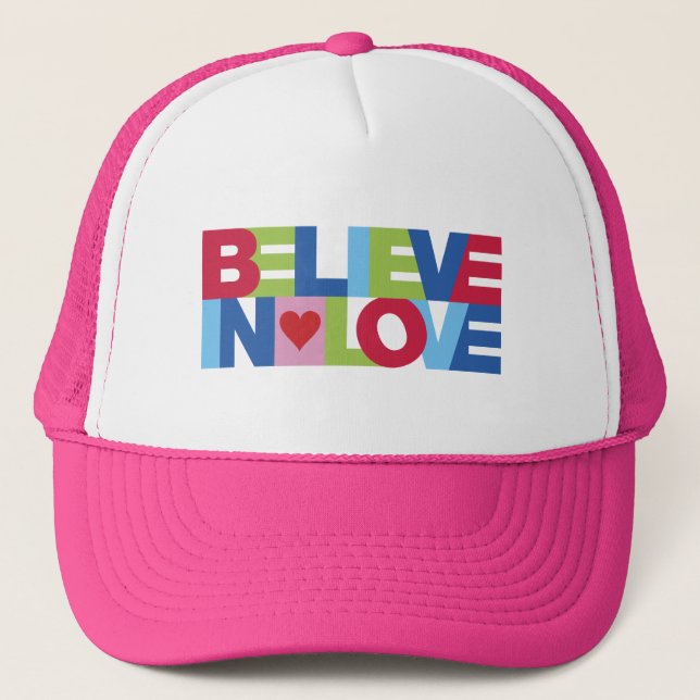 Casquette Croire en l'amour (couleur) (Devant)