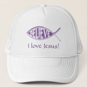 Casquette Croire Poisson Lavande
