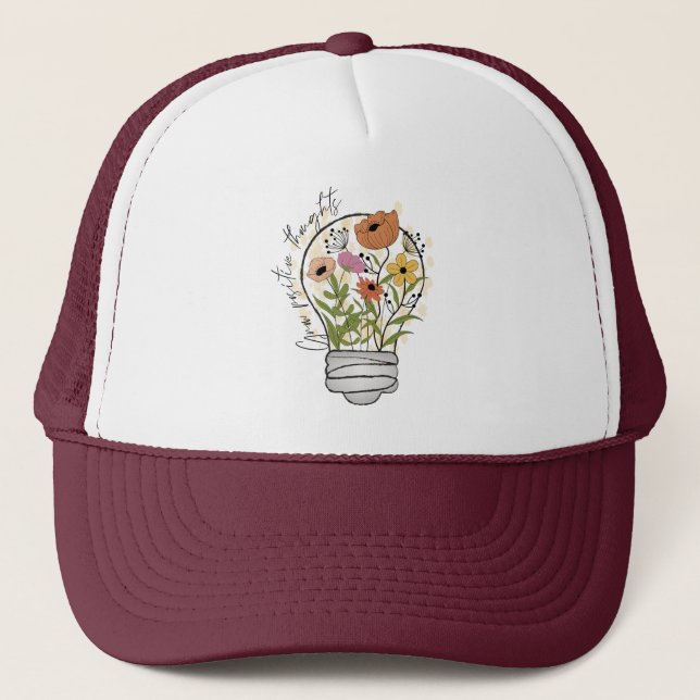 Casquette Croire positif Fleur sauvage Inspiration (Devant)
