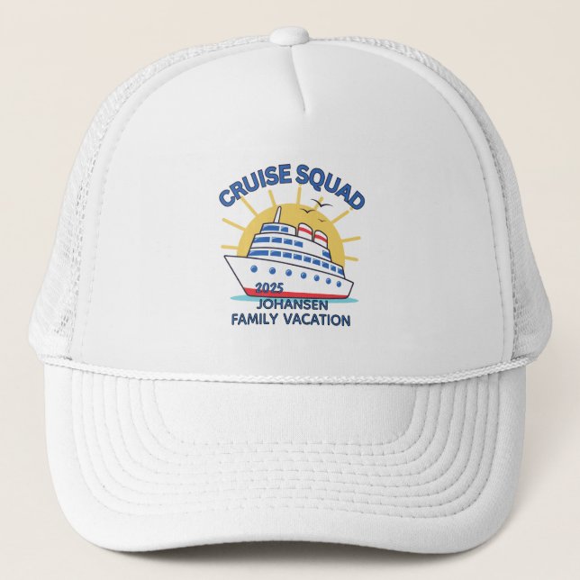 Casquette Croisière de croisière en famille jumelée (Devant)