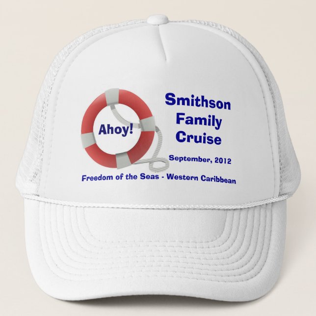 Casquette Croisière personnalisée d'anneau de vie (Devant)