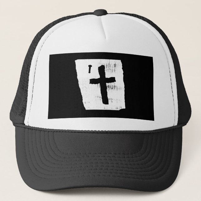 Casquette Croix chrétienne Grungy (Devant)