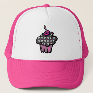 Casquette croix de crâne goth cupcake