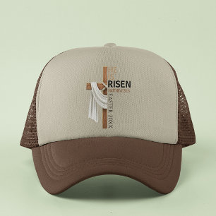 Casquette Croix de Pâques vintage personnalisée Il est ressu
