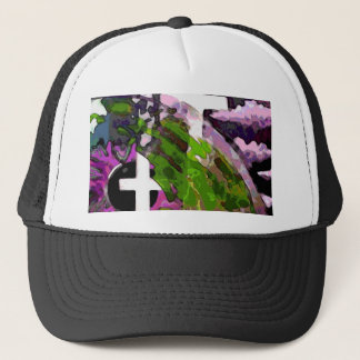 Casquette Croix et oeil roses