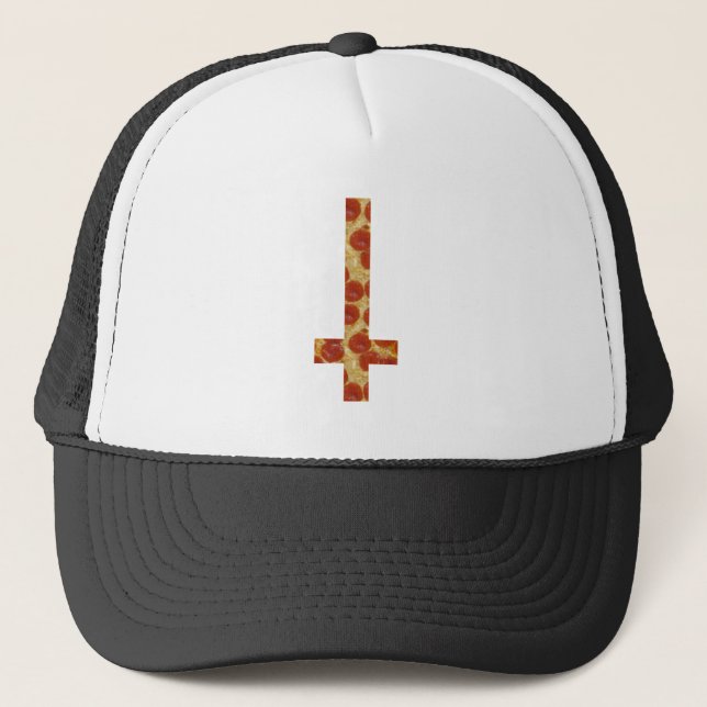 Casquette croix inversée de pizza (Devant)