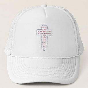 Casquette Croix rouge, blanche et bleue de 3h16 de John