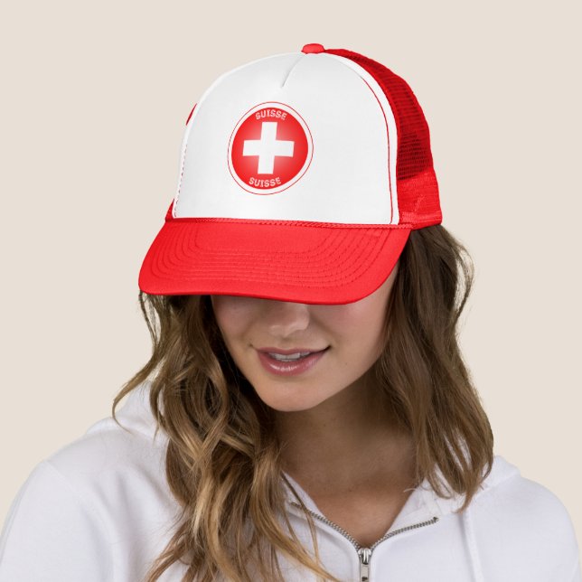 Casquette Croix suisse Suisse forme de cercle (En situation)