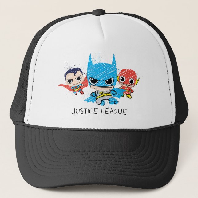 Casquette Croquis de la Mini Justice League (Devant)