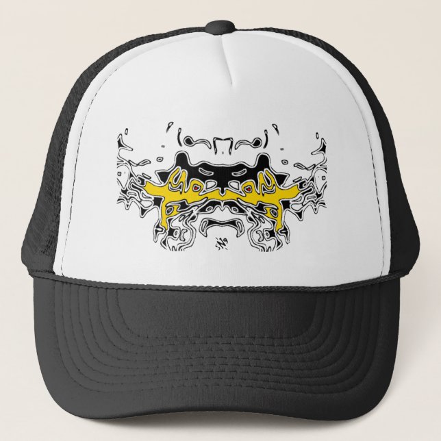 Casquette Croquis de tigre (jaune) (Devant)