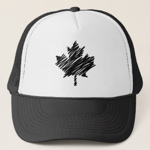 Casquette Croquis noir Canada Feuille d'érable élégant
