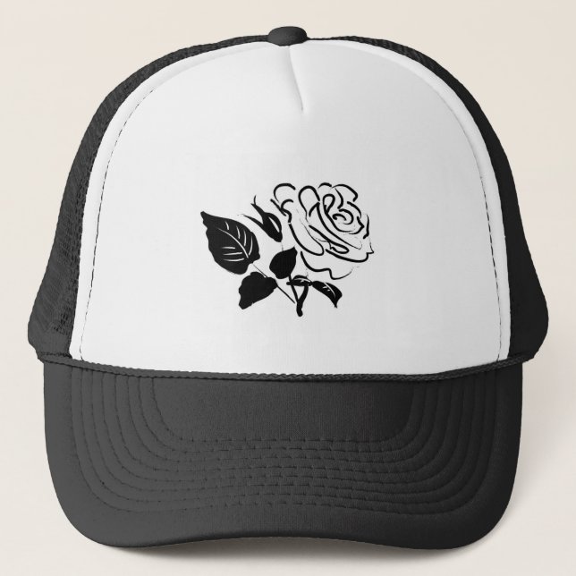 Casquette Croquis rose et Feuille (Devant)