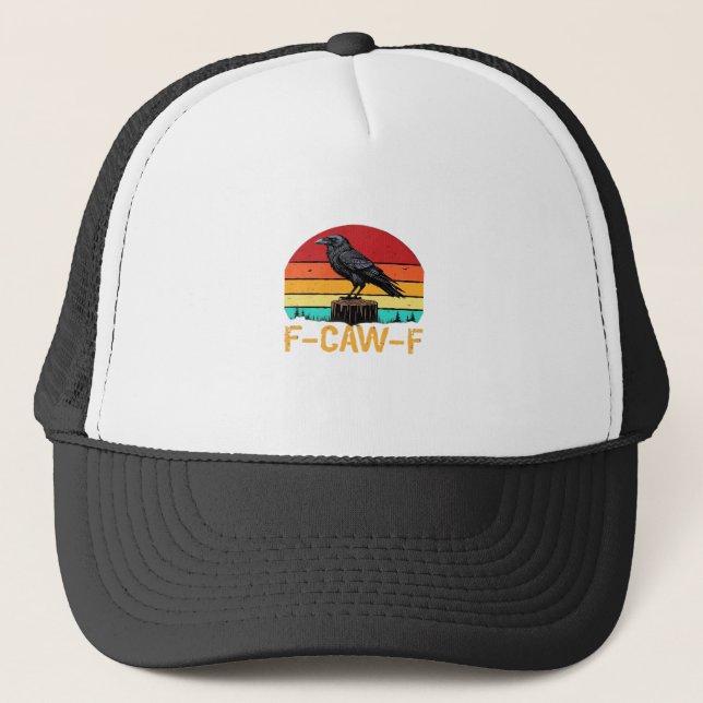 Casquette Crow, F-Caw-F Funny Bird Retro Classic (Devant)