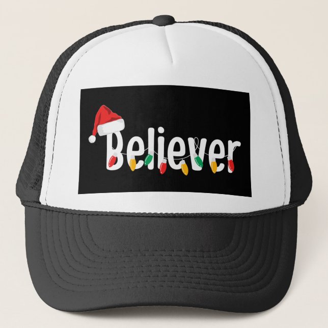 Casquette Croyant de la foi de Noël | Lumières de Noël (Devant)