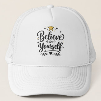 Casquette Croyez en votre typographie motivationnelle de cap