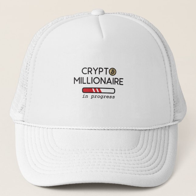 Casquette Crypto millionaire in progress (Devant)