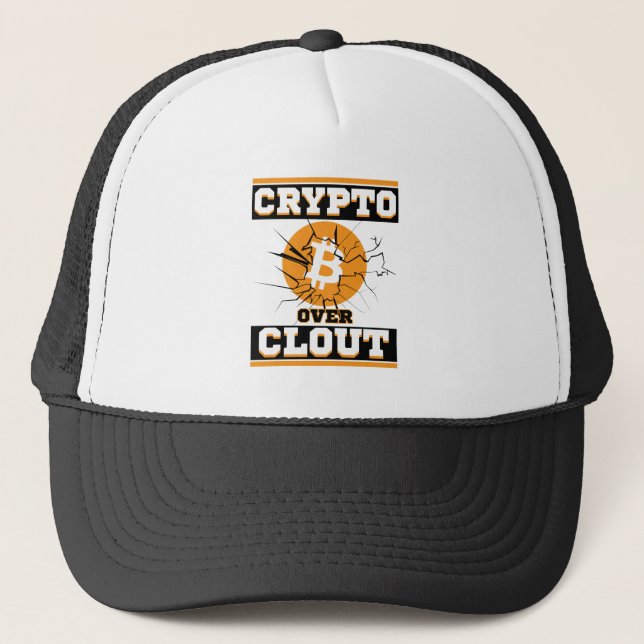 Casquette Crypto Over Clout™ couronne la pièce pas la caméra (Devant)