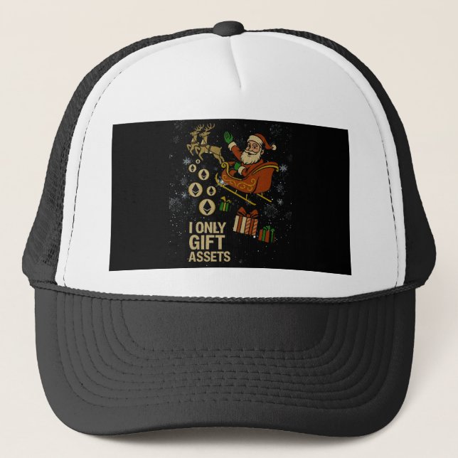 Casquette Crypto Sleigh Ride™ Santa ETH pour les fêtes Web3 (Devant)