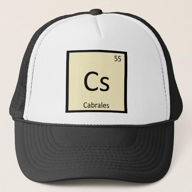 Casquette Cs - Chimie du fromage de Cabrales Tableau périodi (Devant)