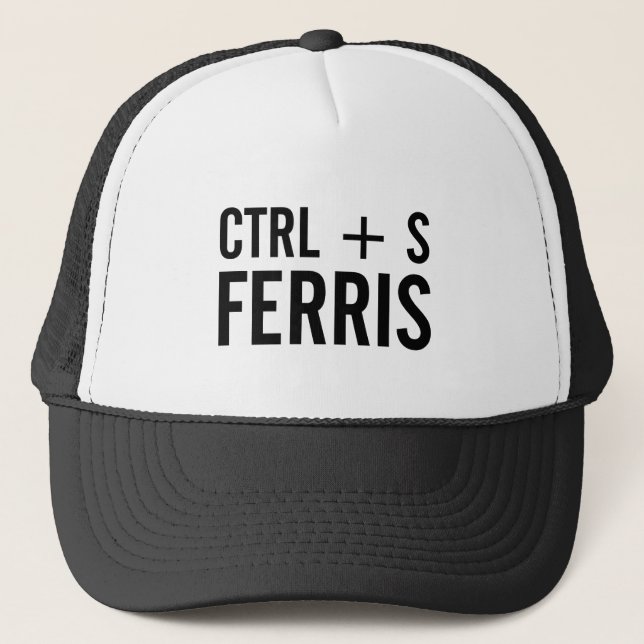 Casquette CTRL + S (Enregistrer) Punition de raccourci clavi (Devant)