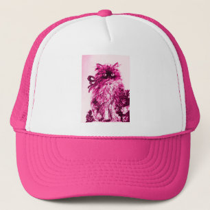 Casquette CUISINE AVEC ROSES, Rose Fuchsia Blanc