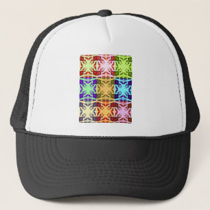Casquette Culture africaine à carreaux Art pop coloré motif