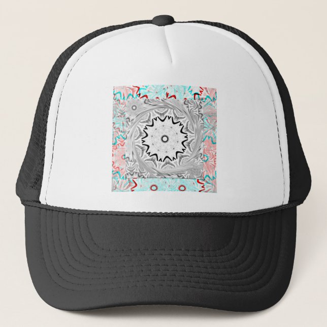 Casquette Culture africaine dynamique : une fusion rose et c (Devant)