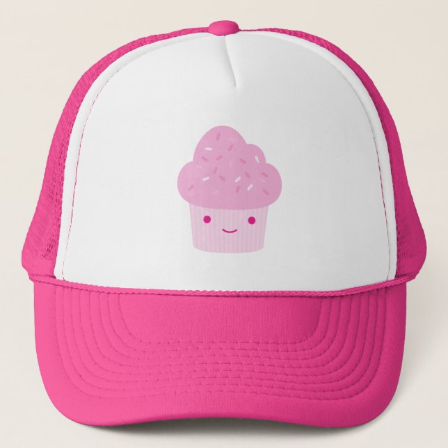 Casquette Cupcake rose Kawaii (Devant)