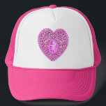 Casquette CUPID LACE HEART , Pink Violet<br><div class="desc">Elegant and cool lace heart with cupid. Design and digital graphic elaboration in vintage style by Bulgan Lumini (c) .Easy to customize with your own text as a announcement card / place cards / save-the-date cards / thank you cards / , bridal showers, birthdays, parties, engagement showers, or just about...</div>