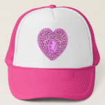 Casquette CUPID LACE HEART , Pink Violet<br><div class="desc">Elegant and cool lace heart with cupid. Design and digital graphic elaboration in vintage style by Bulgan Lumini (c) .Easy to customize with your own text as a announcement card / place cards / save-the-date cards / thank you cards / , bridal showers, birthdays, parties, engagement showers, or just about...</div>
