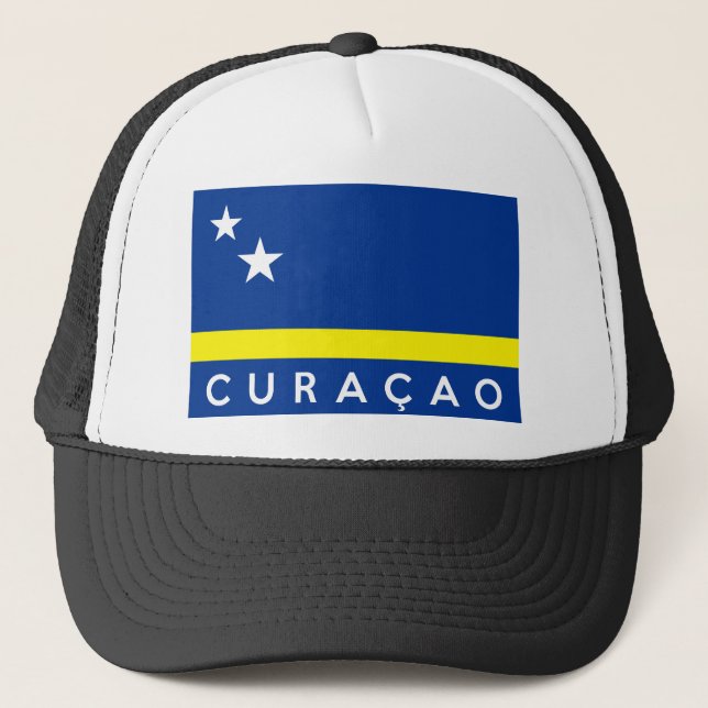 Casquette curacao flag country text name (Devant)
