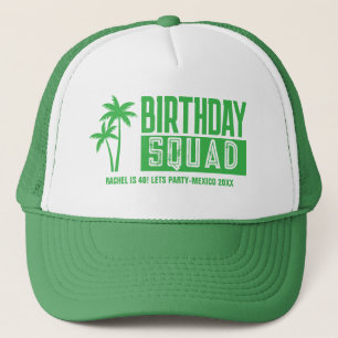 Casquette Custom 15th 20th 30th 4th 50th 60 Birthday Squad