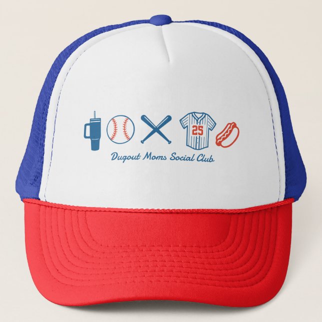 Casquette Custom Baseball Maman mignonne Softball Mama (Devant)