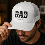 Casquette Custom Best Dad Ever Trucker Hat Father's Day Gift<br><div class="desc">Give Dad a gift he can wear with pride. This personalized trucker hat features a bold distressed Best Dad Ever design with a custom name detail underneath for a simple, modern, and meaningful look. Perfect for Father’s Day, birthdays, Christmas, or everyday wear, this custom dad hat is a fun and...</div>