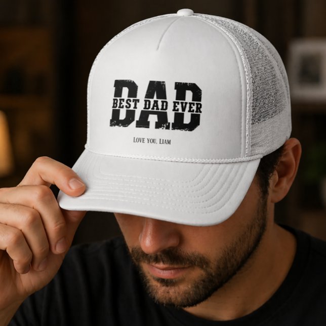 Casquette Custom Best Dad Ever Trucker Hat Father's Day Gift (Créateur téléchargé)